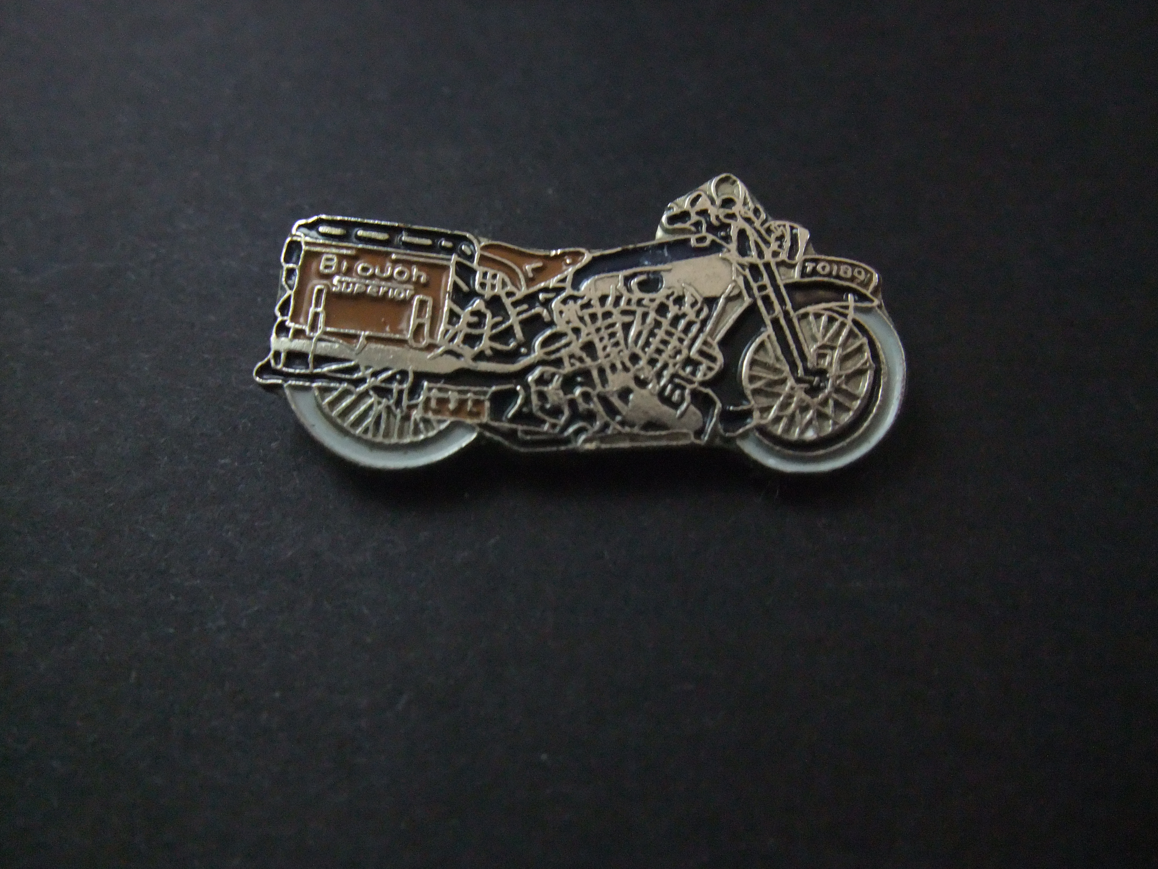 Brough Superior SS 100, (Super Sports) Engelse motorfiets 1924, bruin